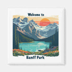 Willkommen im Banff National Canadian Park Magnet