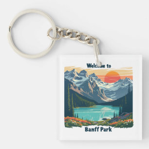 Willkommen im Banff National Canadian Park Schlüsselanhänger