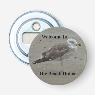 Willkommen im Beach House Seagull Foto Ocean Flaschenöffner