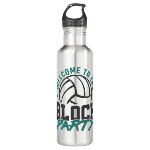 Willkommen im Block Party Volleyball Mittelblock Edelstahlflasche