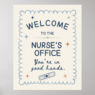 Willkommen im Büro der Krankenschwester Whimsical Poster