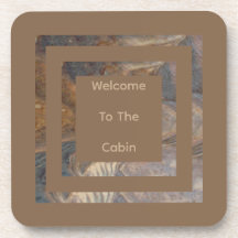 Willkommen im Cabin Rustic Woodgrain Lodge
