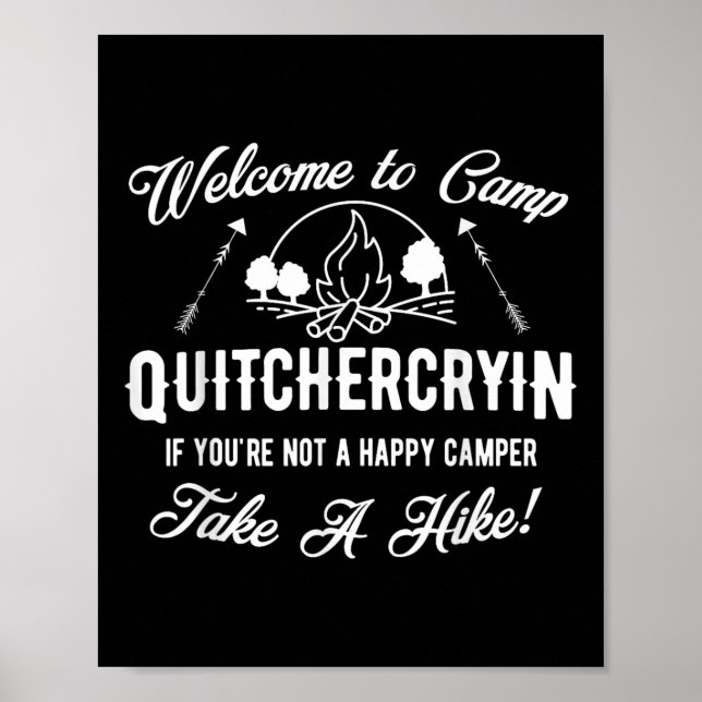 Willkommen im Camp, Camping-Leben, Lustiger Dad Ca Poster (Vorne)