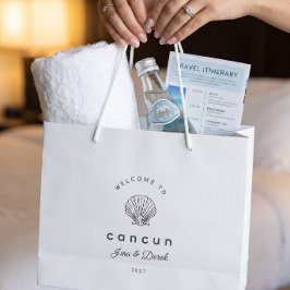 Willkommen im Cancun Zielort Hochzeits-Willkommens Große Geschenktüte