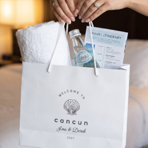 Willkommen im Cancun Zielort Hochzeits-Willkommens Große Geschenktüte