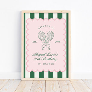 Willkommen im Country Club Courtside Racquet Tenni Poster