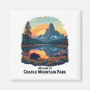 Willkommen im Cradle Mountain National Australian  Magnet