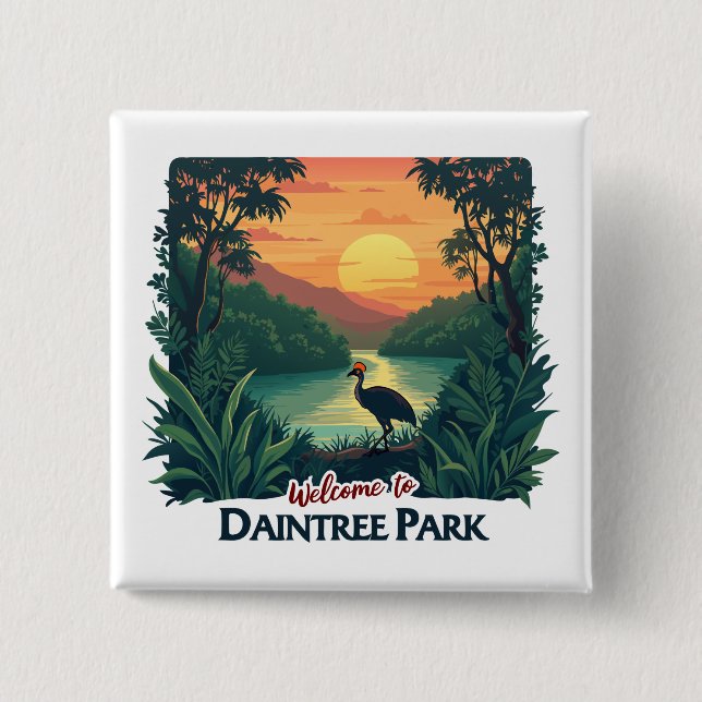 Willkommen im Daintree National Australian Park Button (Vorderseite)