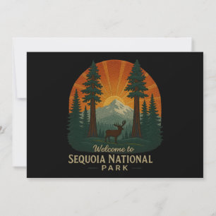 Willkommen im Embroidery Sequoia National USA Park Einladung