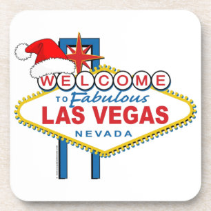 Willkommen im Fabelhaften Las Vegas Weihnachten Getränkeuntersetzer