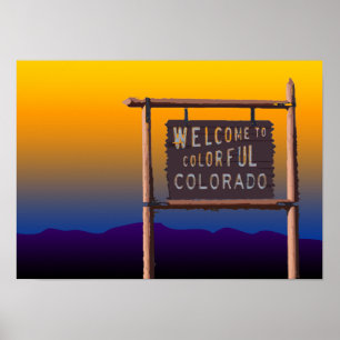 Willkommen im farbenfrohen Colorado Poster