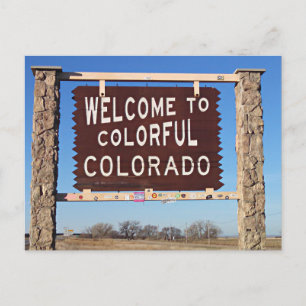 Willkommen im farbenfrohen Colorado Postkarte
