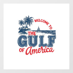 Willkommen im Golf von Amerika Einwanderer aus Mex Fensteraufkleber