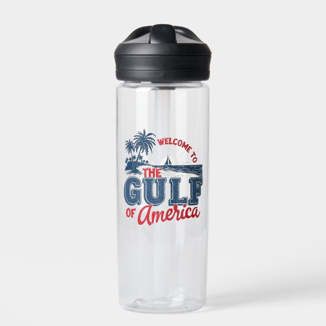 Willkommen im Golf von Amerika Einwanderer aus Mex Trinkflasche (Vorderseite)