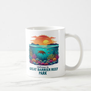 Willkommen im Great Barrier Reef National Australi Kaffeetasse