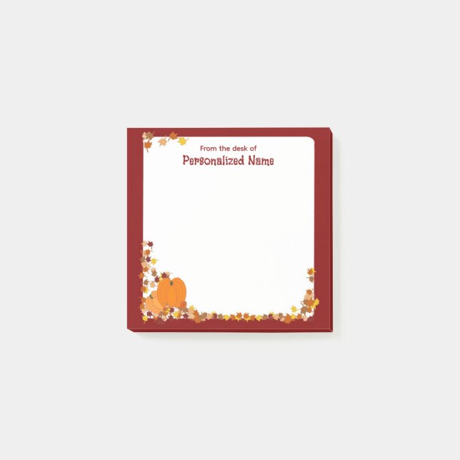 Willkommen im Herbst - 3x3 Post-it Klebezettel (Vorderseite)