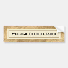 Willkommen im Hotel Earth Autoaufkleber