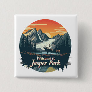 Willkommen im Jasper National Canadian Park Button