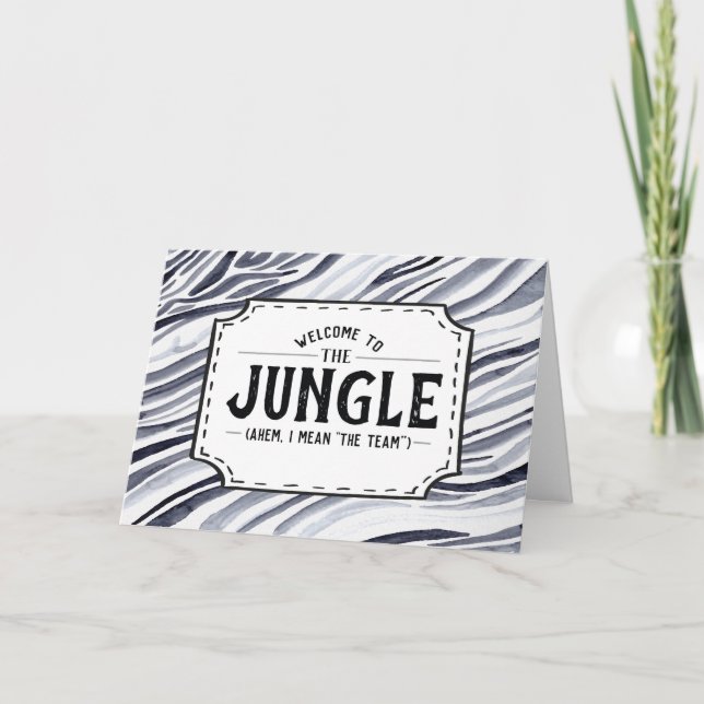 Willkommen im Jungle Funny Employee Gruß Karte (Vorderseite)