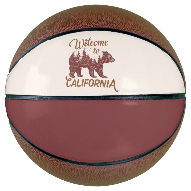 Willkommen im kalifornischen Bärenwald Basketball (Vorderseite)