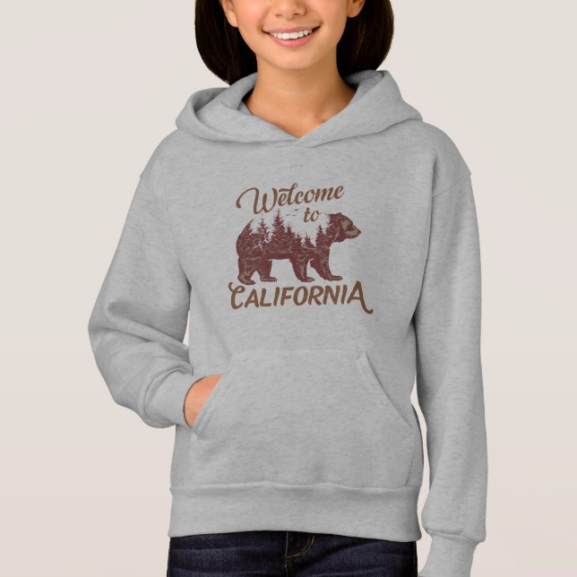 Willkommen im kalifornischen Bärenwald Hoodie (Vorderseite)