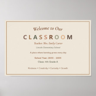 Willkommen im Klassenposter Personalisiertes Gesch Poster