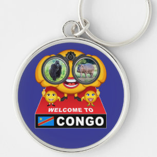 Willkommen im Kongo Schlüsselanhänger
