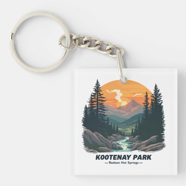 Willkommen im Kootenay Nationalpark Schlüsselanhänger (Vorderseite)