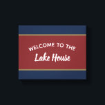 Willkommen im Lake House Leinwanddruck<br><div class="desc">Die Teppiche zum Thema "Nautical Americana" können personalisiert sein.</div>