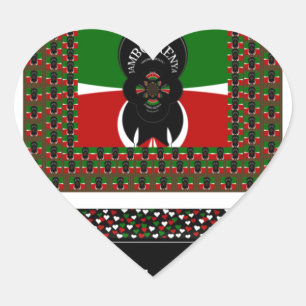 Willkommen im magischen Kenia: Hakuna Matata Herz-Aufkleber