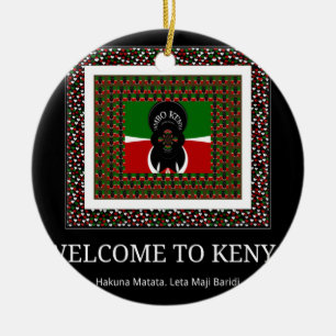 Willkommen im magischen Kenia: Hakuna Matata Keramik Ornament