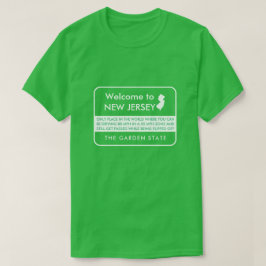 Willkommen im New Jersey Funny Highway Sign T-Shirt