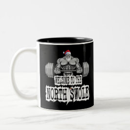 Willkommen im Nordpol Zweifarbige Tasse