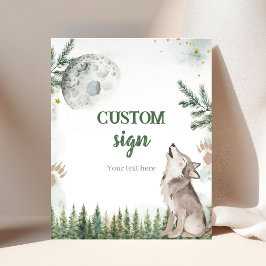 Willkommen im Pack Forest Wolf Custom Sign Poster