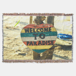 Willkommen im Paradies Beach Ocean Decke