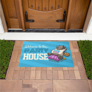 Willkommen im Party House Funny Rhino Cartoon Fußmatte