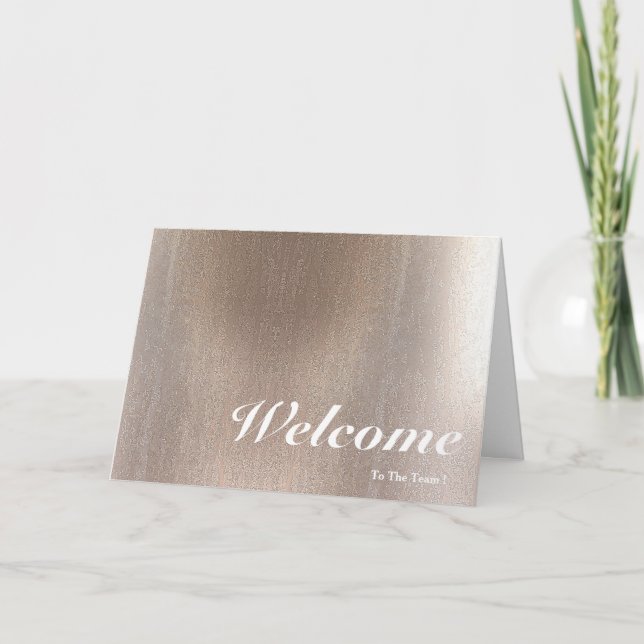 Willkommen im rosa Hintergrundbild des Teams Karte (Vorderseite)