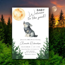 Willkommen im Rudel! Wolf Baby Shower Einladung