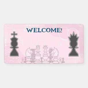 Willkommen im Schach-Party Banner