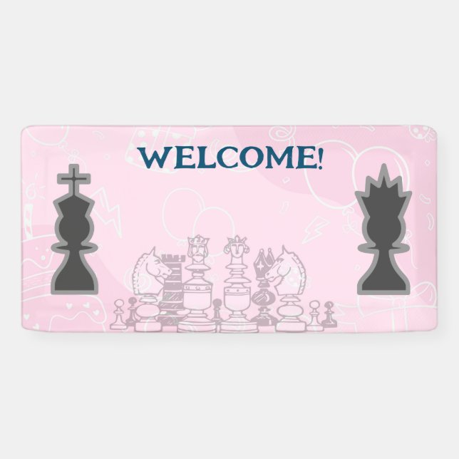 Willkommen im Schach-Party Banner (Horizontal)