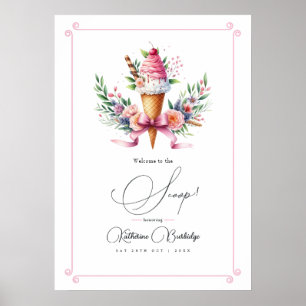 Willkommen im Scoop Ice Cream Brautparty Poster