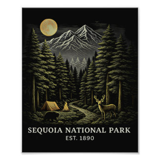 Willkommen im Sequoia National USA Park  Fotodruck