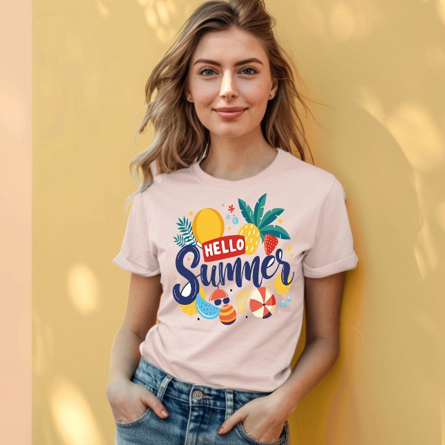 Willkommen im Sonnenschein: HELLO Sommer T-Shirt (Von Creator hochgeladen)