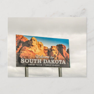 Willkommen im South Dakota Sign Postkarte