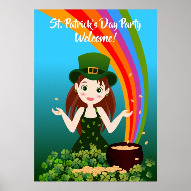 Willkommen im St. Patrick's Kids Party Poster (Vorne)