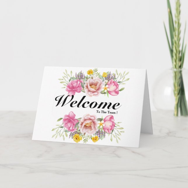 Willkommen im Team Karte (Vorderseite)