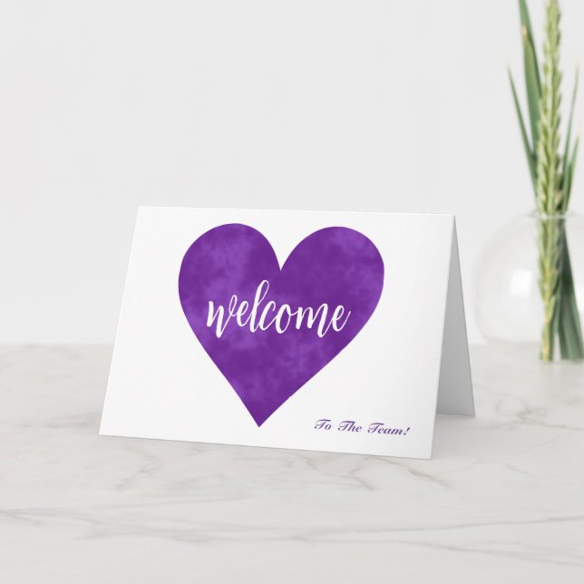 Willkommen im Team Karte (Vorderseite)