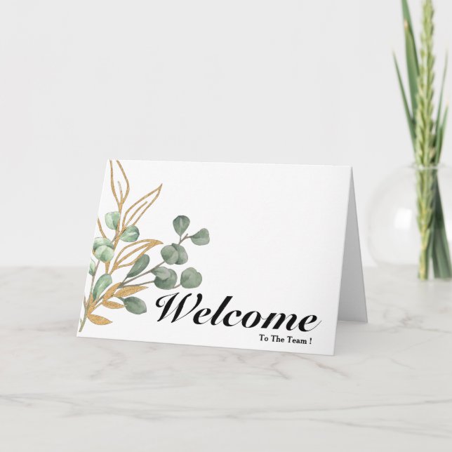 Willkommen im Team Karte (Vorderseite)