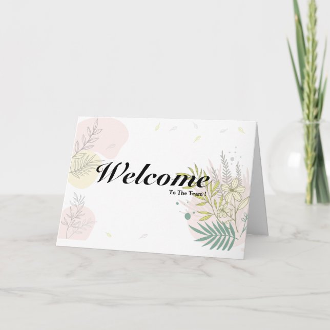 Willkommen im Team Karte (Vorderseite)