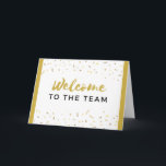 Willkommen im Team Neue Mitarbeiter Job Willkommen Karte<br><div class="desc">Neuer Mitarbeiter Willkommen im Team Job Willkommen an einem neuen Arbeitsplatz oder Büro. Ideal für einen neuen Chef, einen neuen Mitarbeiter oder einen neuen Mitarbeiter. Eine fantastische Anstellung Glückwunschkarte!</div>